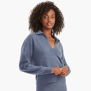NAADAM Cashmere Open V Neck Polo Sweater